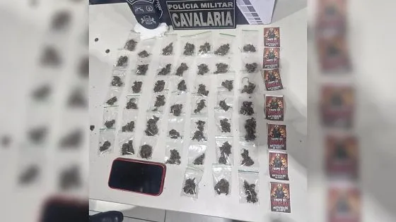 Em MT adolescente de 17 anos é apreendido com 46 porções de maconha